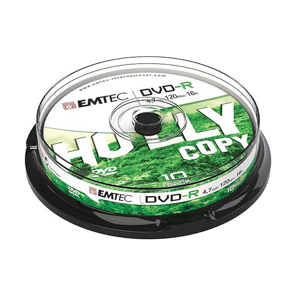 Emtec DVD-R 10 stuks in cakebox 500305 - 1