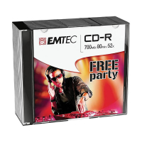 Emtec cd-r 80 min. 10 stuks in jewel case 500301