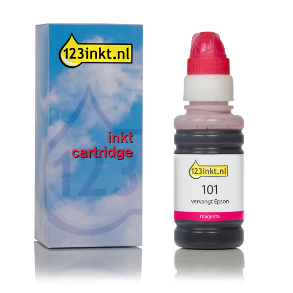 Epson 101 inkttank magenta (123inkt huismerk) C13T03V34AC 020137 - 1