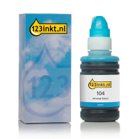 Epson 104 inktfles cyaan (123inkt huismerk)