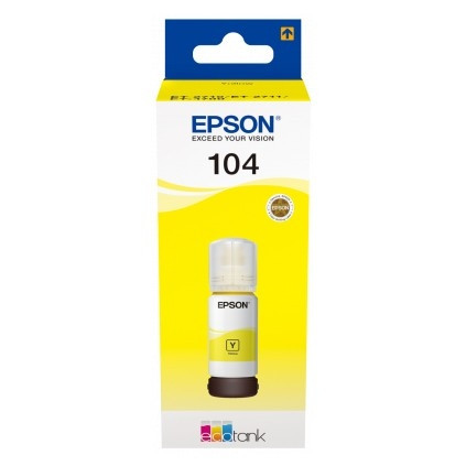 Epson 104 inktfles geel (origineel) C13T00P440 904764 - 1