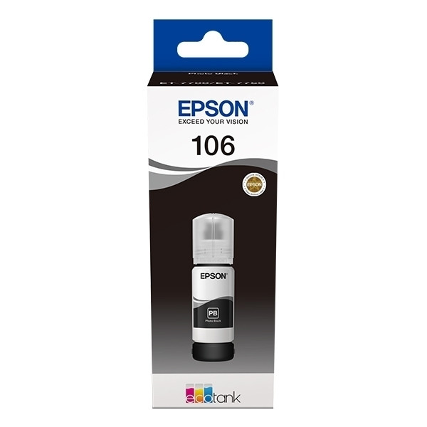 Epson 106 inktfles foto zwart (origineel) C13T00R140 027162 - 1