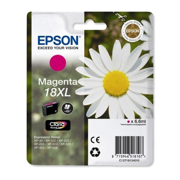 Epson 18XL (T1813) inktcartridge magenta hoge capaciteit (origineel) 026482 - 1