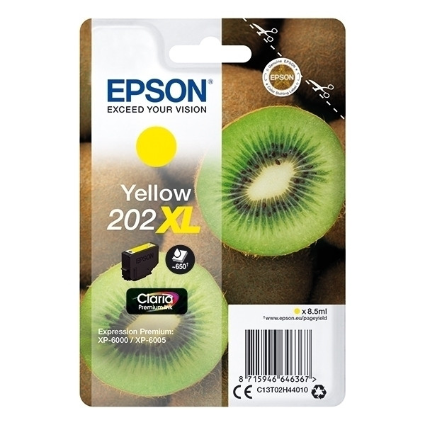 Epson 202XL (T02H4) inktcartridge geel hoge capaciteit (origineel) C13T02H44010 903483 - 1