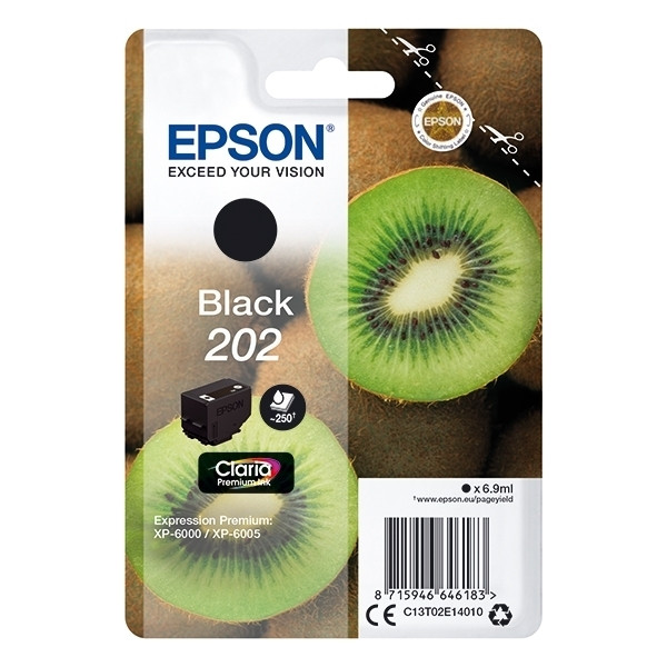 Epson 202 (T02E1) inktcartridge zwart (origineel) C13T02E14010 902970 - 1