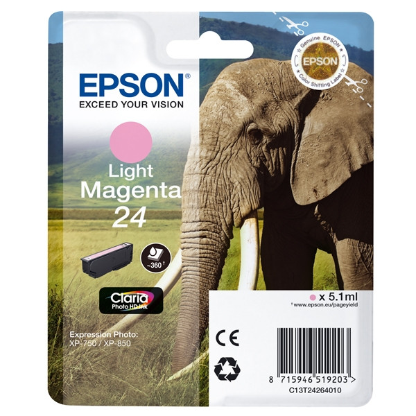 Epson 24 (T2426) inktcartridge licht magenta (origineel) C13T24264010 C13T24264012 026586 - 1