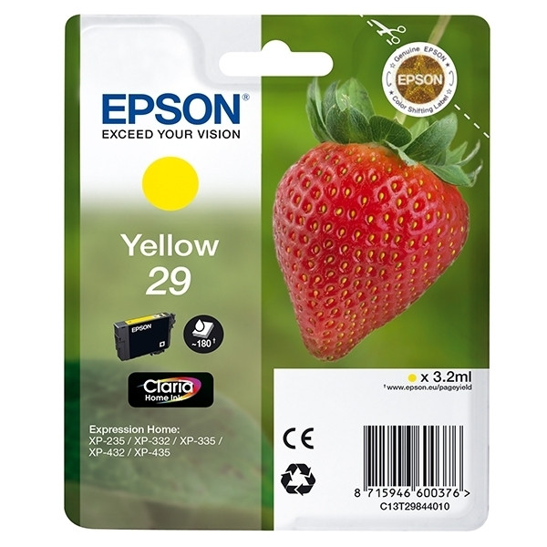 Epson 29 (T2984) inktcartridge geel (origineel) 026840 - 1