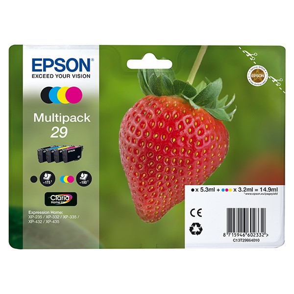 Epson 29 (T2986) multipack 4 kleuren (origineel) 905367 - 1
