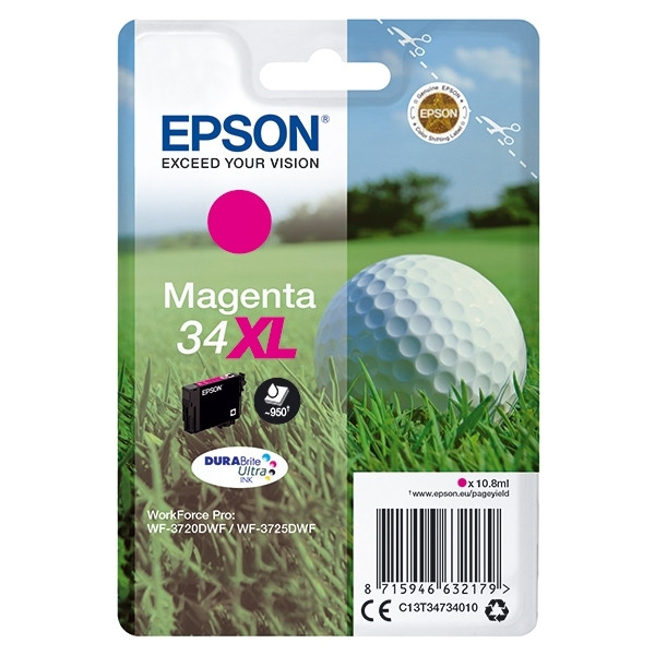 Epson 34XL (T3473) inktcartridge magenta hoge capaciteit (origineel) C13T34734010 903562 - 1