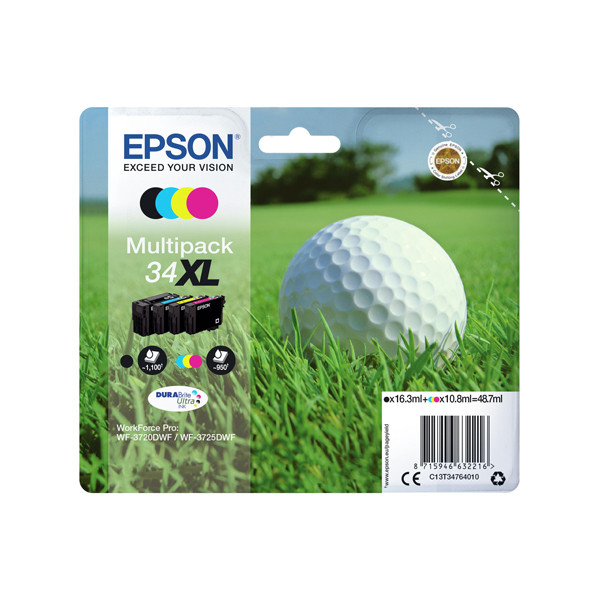 Epson 34XL (T3476) multipack (origineel) C13T34764010 C13T34764020 652022 - 1