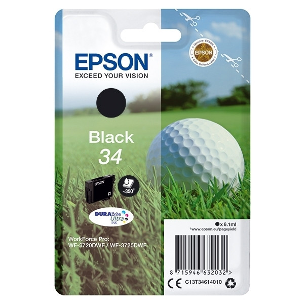 Epson 34 (T3461) inktcartridge zwart (origineel) C13T34614010 027010 - 1