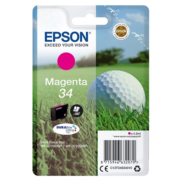 Epson 34 (T3463) inktcartridge magenta (origineel) C13T34634010 027014 - 1