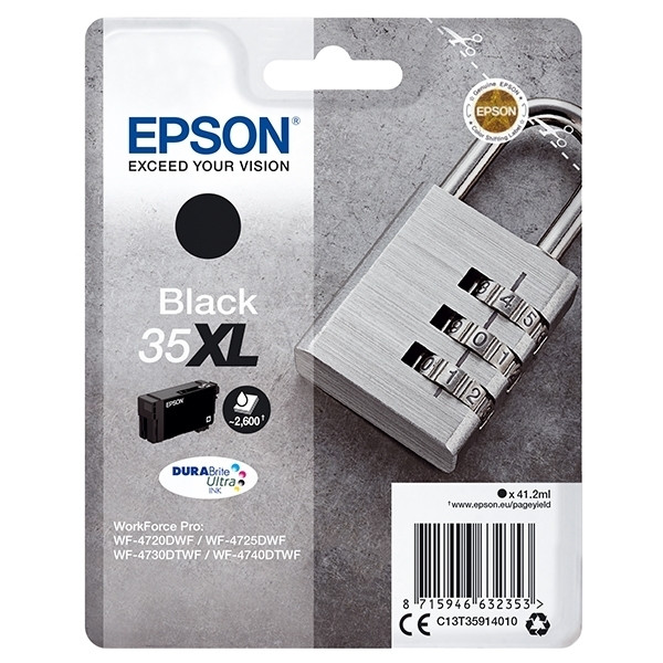 Epson 35XL (T3591) inktcartridge zwart hoge capaciteit (origineel) C13T35914010 027034 - 1