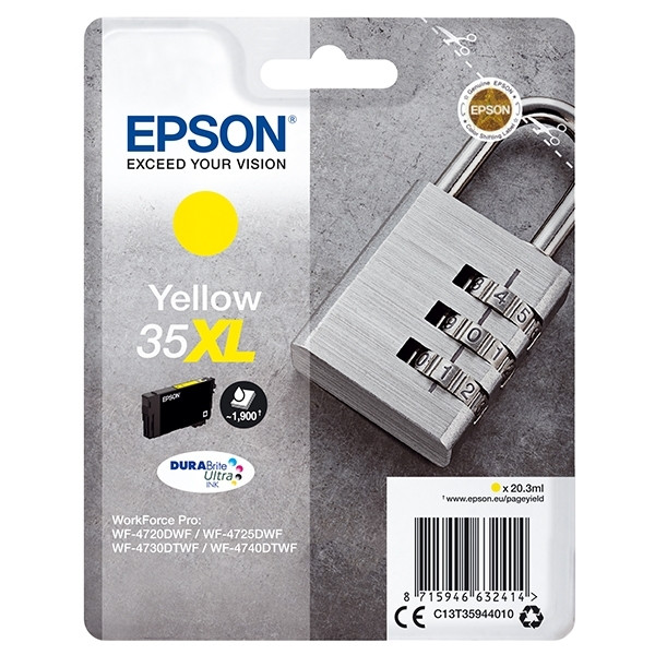 Epson 35XL (T3594) inktcartridge geel hoge capaciteit (origineel) C13T35944010 027040 - 1