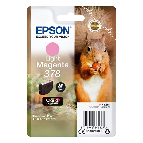 Epson 378 (T3786) inktcartridge licht magenta (origineel) C13T37864010 027108 - 1