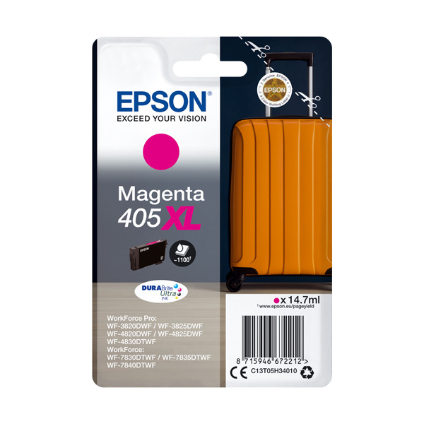 Epson 405XL (T05H3) inktcartridge magenta hoge capaciteit (origineel) C13T05H34010 C13T05H34020 083550 - 1