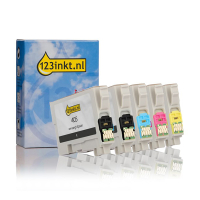 Epson 405XL (T05H6) multipack 2x zwart + 3 kleuren (123inkt huismerk)  160801