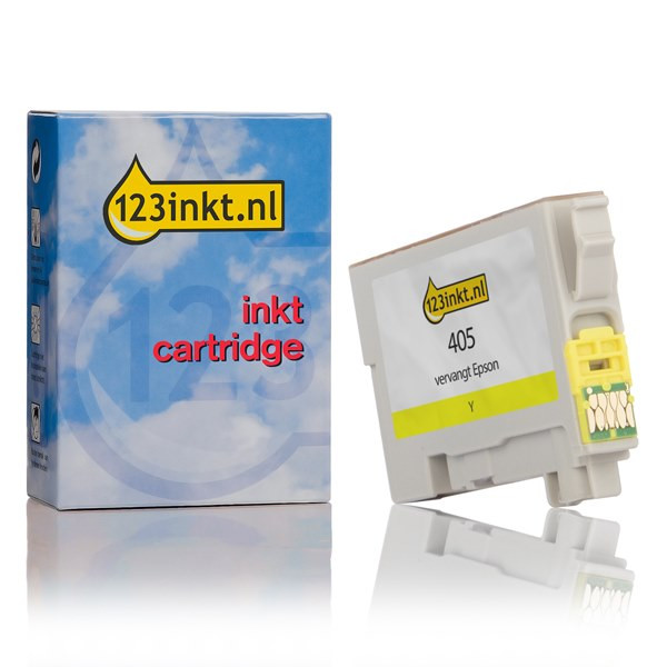 Epson 405 (T05G4) inktcartridge geel (123inkt huismerk) C13T05G44010C C13T05G44020C 083545 - 1