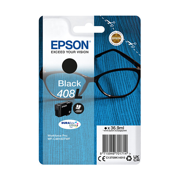 Epson 408XL inktcartridge zwart hoge capaciteit (origineel) C13T09K14010 024124 - 1