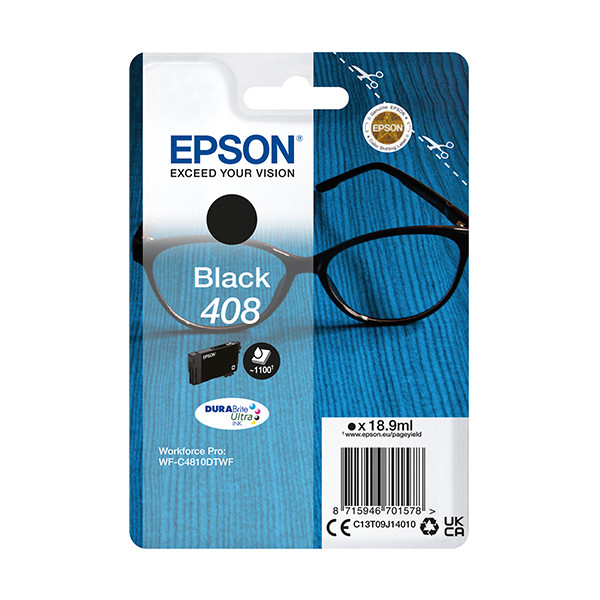 Epson 408 (T09J1) inktcartridge zwart (origineel) C13T09J14010 024116 - 1