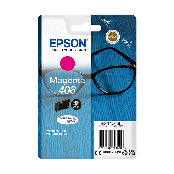 Epson 408 (T09J3) inktcartridge magenta (origineel) C13T09J34010 024120 - 1