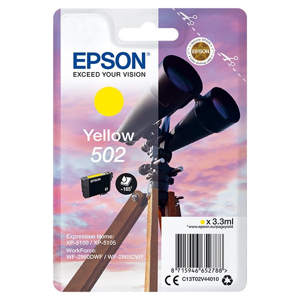 Epson 502 inktcartridge geel (origineel) C13T02V44010 C13T02V44020 024106 - 1