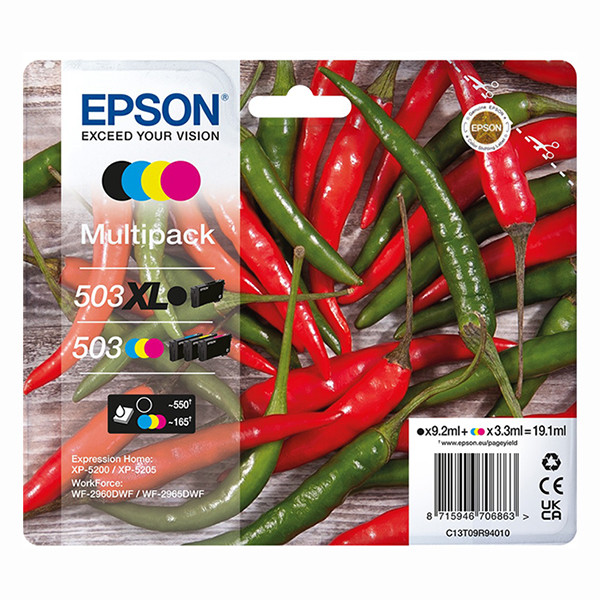 Epson 503XL/503 (T09R9) multipack (origineel) 652082 - 1