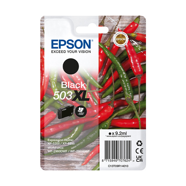 Epson 503XL (T09R1) inktcartridge zwart hoge capaciteit (origineel) C13T09R14010 652050 - 1