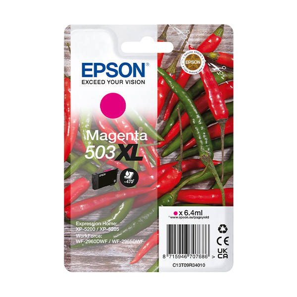 Epson 503XL (T09R3) inktcartridge magenta hoge capaciteit (origineel) 905108 - 1