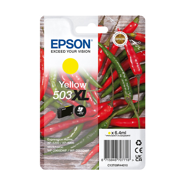 Epson 503XL (T09R4) inktcartridge geel hoge capaciteit (origineel) C13T09R44010 652056 - 1