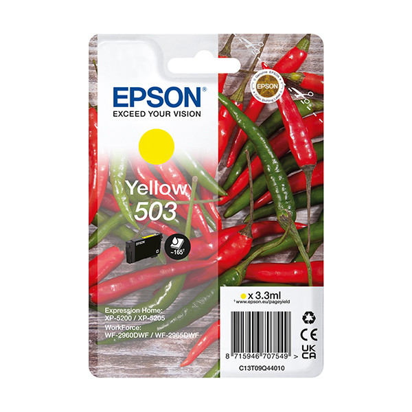 Epson 503 (T09Q4) inktcartridge geel (origineel) C13T09Q44010 652046 - 1