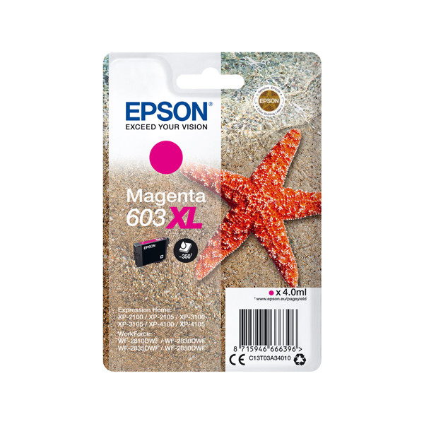 Epson 603XL (T03A3) inktcartridge magenta hoge capaciteit (origineel) C13T03A34010 C13T03A34020 020680 - 1