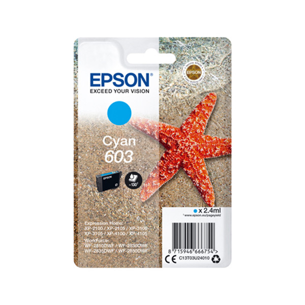 Epson 603 inktcartridge cyaan (origineel) C13T03U24010 C13T03U24020 020670 - 1