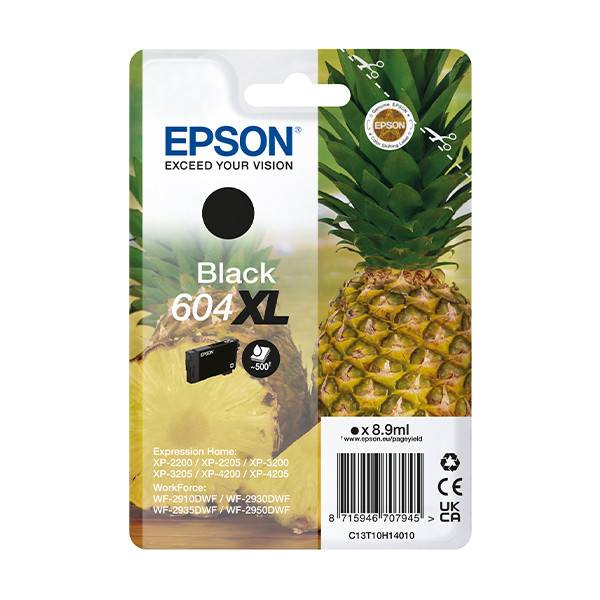 Epson 604XL (T10H1) inktcartridge zwart hoge capaciteit (origineel) C13T10H14010 652070 - 1