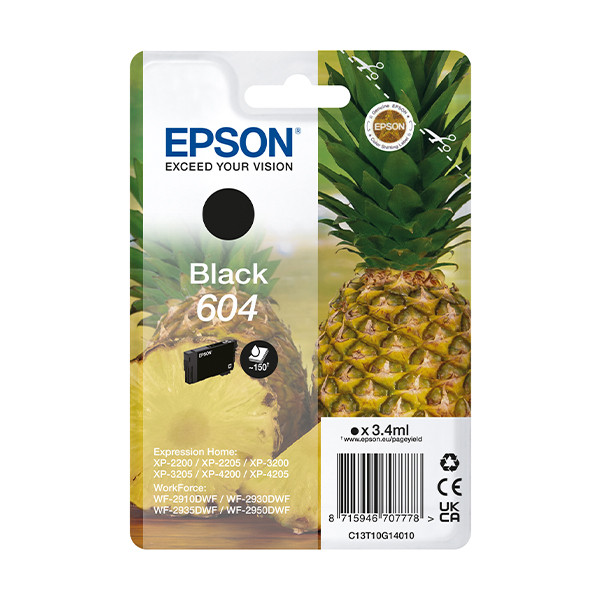 Epson 604 (T10G1) inktcartridge zwart (origineel) C13T10G14010 652060 - 1