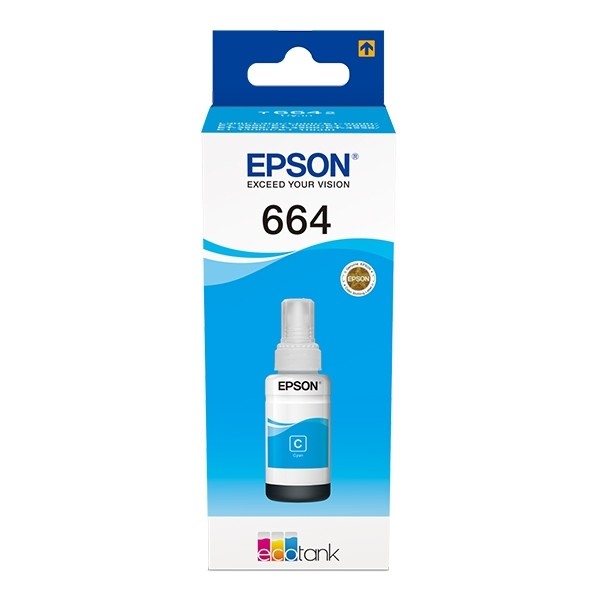 Epson 664 (T6642) inkttank cyaan (origineel) C13T664240 026750 - 1