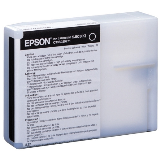 Epson C33S020271 (SJIC5) cartridge zwart (origineel) C33S020271 080192 - 1