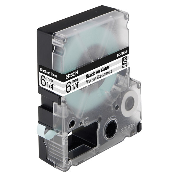 Epson LC-2TBN9 tape zwart op transparant 6 mm (origineel) C53S623403 083006 - 1