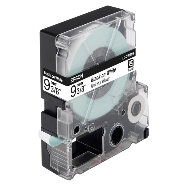 Epson LC-3WBN9 tape zwart op wit 9 mm (origineel) C53S624402 083012 - 1