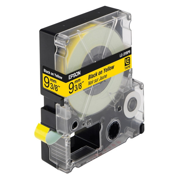 Epson LC-3YBP9 tape zwart op pastel geel 9 mm (origineel) C53S624401 083010 - 1