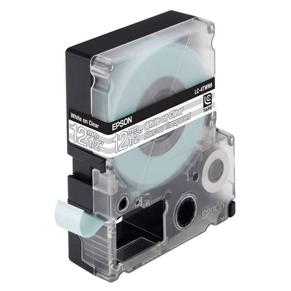 Epson LC-4TWN9 tape wit op transparant 12 mm (origineel) C53S625408 083036 - 1