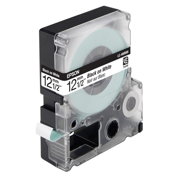 Epson LC-4WBN9 tape zwart op wit 12 mm (origineel) C53S625416 083052 - 1