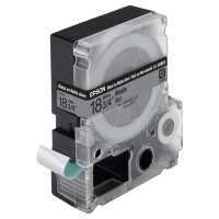 Epson LC-5SBE9 tape zwart op mat zilver 18 mm (origineel) C53S626411 083080