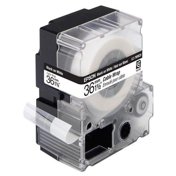 Epson LC-7WBC9 kabel tape zwart op wit 36 mm (origineel) C53S628405 083102 - 1