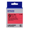 Epson LK-3RBP tape zwart op pastel rood 9 mm (origineel)