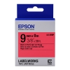 Epson LK-3RBP tape zwart op pastel rood 9 mm (origineel) C53S653001 083164