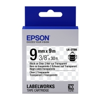 Epson LK-3TBN tape zwart op transparant 9 mm (origineel) C53S653004 083170