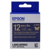 Epson LK-4HKK satijnlint tape goud op marineblauw 12 mm (origineel) 083220 - 1