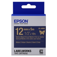 Epson LK-4HKK satijnlint tape goud op marineblauw 12 mm (origineel) C53S654002 083220