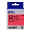 Epson LK-4RBP tape zwart op pastel rood 12 mm (origineel) C53S654007 083182